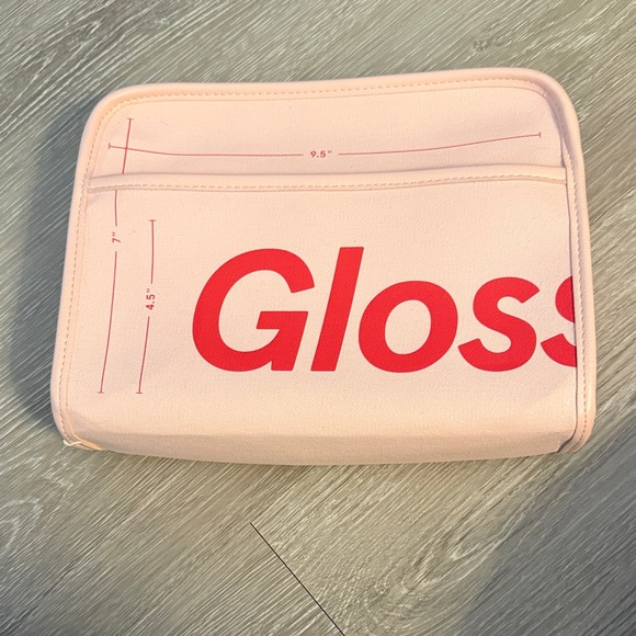 Glossier Handbags - GLOSSIER PINK CANVAS MAKEUP BAG